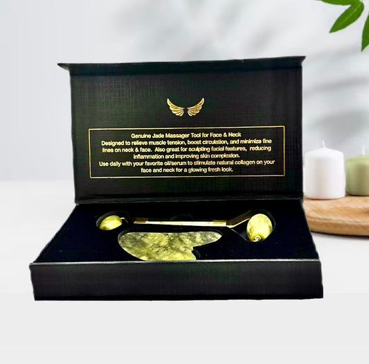 GENUINE JADE ROLLER & GUA-SHA